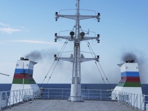 Standard ferry shot. Note Azerbaijan colours.
