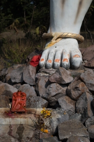 Foot of monster statue