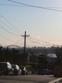 Our first view of Sydney Harbour Bridge